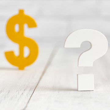 yellow dollar sign white question mark on the floor reimage plus price system optimizers